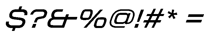 StardustVAR SemiExpandedItalic Instance Font OTHER CHARS