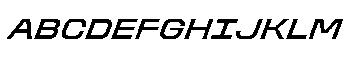 StardustVAR SemiExpandedMediumItalic Instance Font UPPERCASE