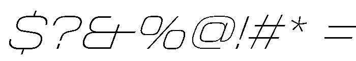 StardustVAR SemiExpandedThinItalic Instance Font OTHER CHARS