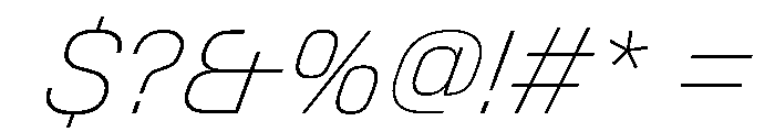 StardustVAR ThinItalic Instance Font OTHER CHARS