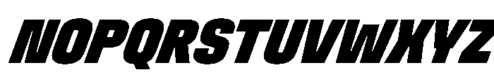 StardustVAR UltraCondensedExtraBlackItalic Instance Font UPPERCASE