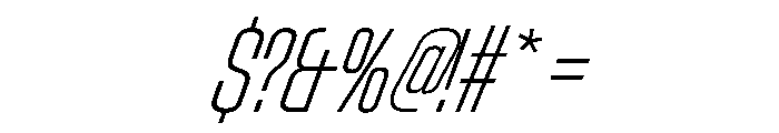 StardustVAR UltraCondensedExtraLightItalic Instance Font OTHER CHARS