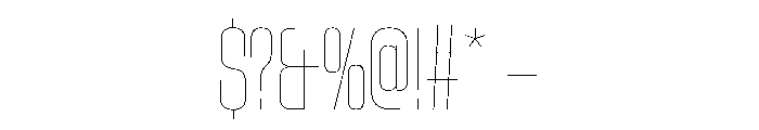 StardustVAR UltraCondensedHairline Instance Font OTHER CHARS