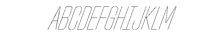 StardustVAR UltraCondensedHairlineItalic Instance Font UPPERCASE