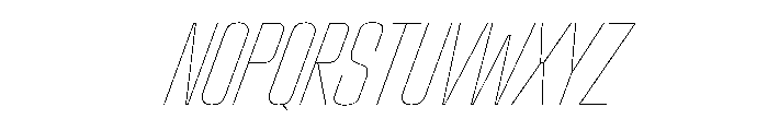 StardustVAR UltraCondensedHairlineItalic Instance Font UPPERCASE
