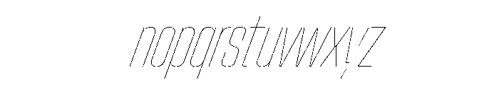 StardustVAR UltraCondensedHairlineItalic Instance Font LOWERCASE