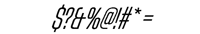 StardustVAR UltraCondensedLightItalic Instance Font OTHER CHARS