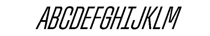 StardustVAR UltraCondensedLightItalic Instance Font UPPERCASE