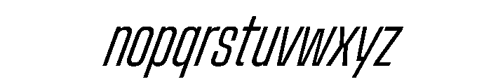 StardustVAR UltraCondensedLightItalic Instance Font LOWERCASE