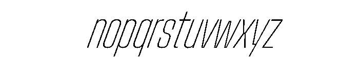 StardustVAR UltraCondensedThinItalic Instance 88ace602 Font LOWERCASE
