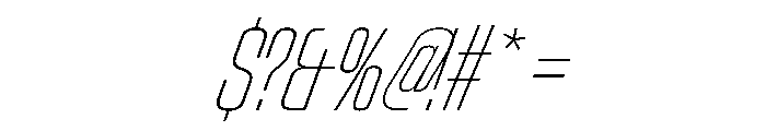 StardustVAR UltraCondensedThinItalic Instance Font OTHER CHARS