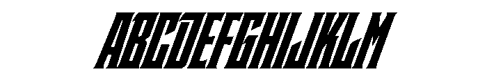 Staten CompressedBlackOblique Instance Font UPPERCASE