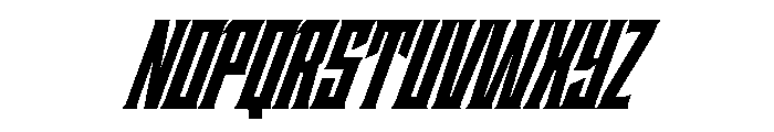 Staten CompressedBlackOblique Instance Font UPPERCASE