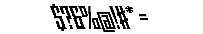 Staten CompressedBoldReverse Instance Font OTHER CHARS