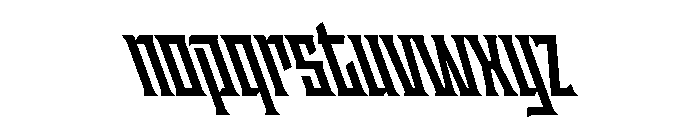 Staten CompressedBoldReverse Instance Font LOWERCASE
