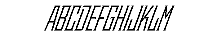 Staten CompressedBookOblique Instance Font UPPERCASE