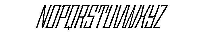 Staten CompressedBookOblique Instance Font UPPERCASE