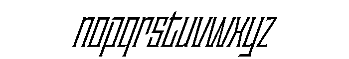 Staten CompressedBookOblique Instance Font LOWERCASE