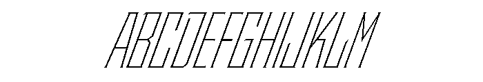 Staten CompressedExtraLightOblique Instance Font UPPERCASE