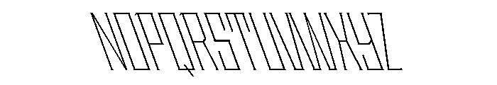 Staten CompressedExtraLightReverse Instance Font UPPERCASE