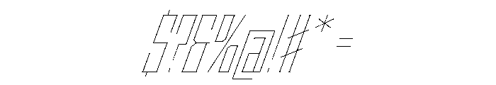 Staten CompressedHairlineOblique Instance Font OTHER CHARS