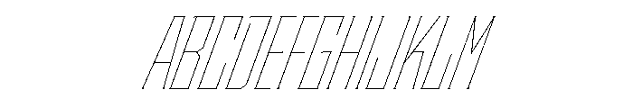 Staten CompressedHairlineOblique Instance Font UPPERCASE