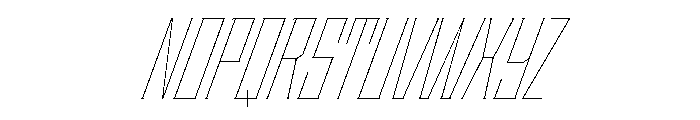 Staten CompressedHairlineOblique Instance Font UPPERCASE