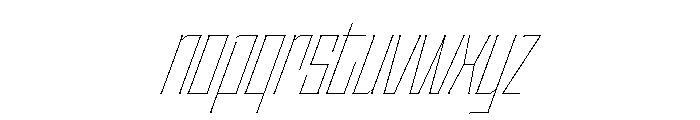 Staten CompressedHairlineOblique Instance Font LOWERCASE