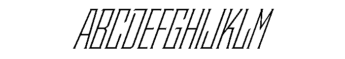 Staten CompressedLightOblique Instance Font UPPERCASE