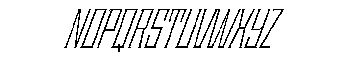 Staten CompressedLightOblique Instance Font UPPERCASE