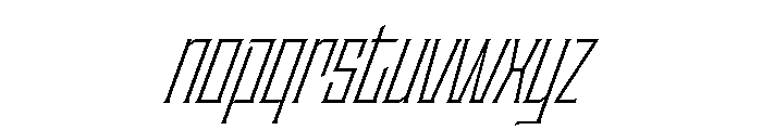 Staten CompressedLightOblique Instance Font LOWERCASE