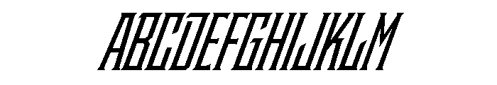 Staten CompressedSemiboldOblique Instance Font UPPERCASE