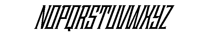 Staten CompressedSemiboldOblique Instance Font UPPERCASE
