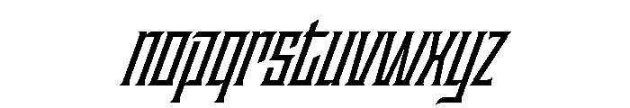 Staten CompressedSemiboldOblique Instance Font LOWERCASE