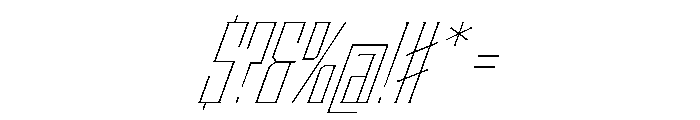 Staten CompressedThinOblique Instance Font OTHER CHARS