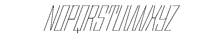 Staten CompressedThinOblique Instance Font UPPERCASE