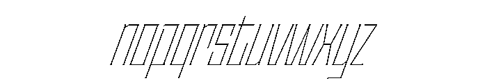 Staten CompressedThinOblique Instance Font LOWERCASE