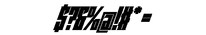 Staten CompressedUltraOblique Instance Font OTHER CHARS