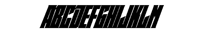 Staten CompressedUltraOblique Instance Font UPPERCASE