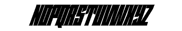 Staten CompressedUltraOblique Instance Font UPPERCASE