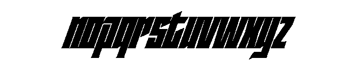 Staten CompressedUltraOblique Instance Font LOWERCASE