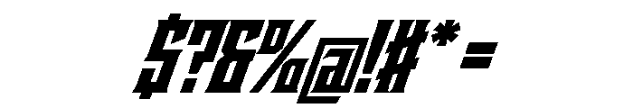 Staten CondensedBlackOblique Instance Font OTHER CHARS