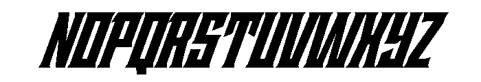 Staten CondensedBlackOblique Instance Font UPPERCASE