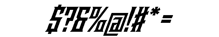 Staten CondensedBoldOblique Instance Font OTHER CHARS