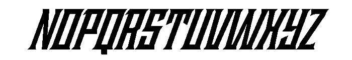 Staten CondensedBoldOblique Instance Font UPPERCASE