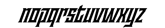 Staten CondensedBoldOblique Instance Font LOWERCASE