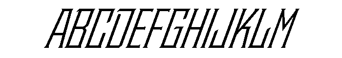 Staten CondensedBookOblique Instance Font UPPERCASE