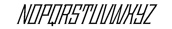 Staten CondensedBookOblique Instance Font UPPERCASE