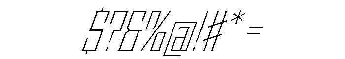 Staten CondensedExtraLightOblique Instance Font OTHER CHARS