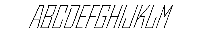 Staten CondensedExtraLightOblique Instance Font UPPERCASE